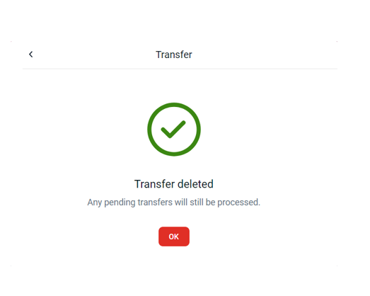 transfer deleted